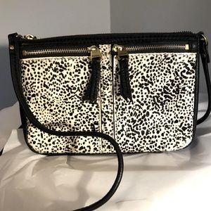 FOSSIL SNOW LEOPARD CROSSBODY BAG